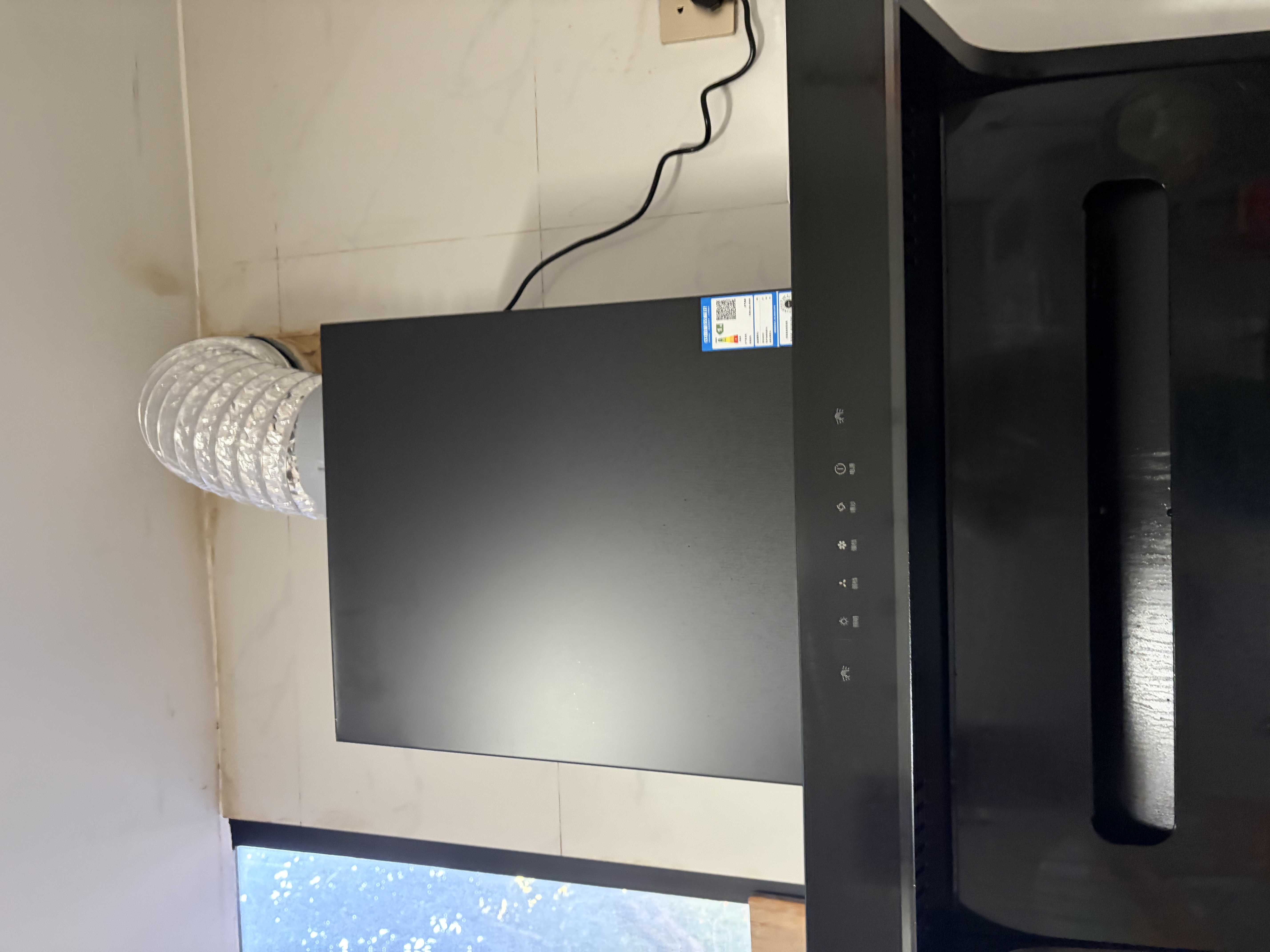 名气（MQ）【推荐新品533】小黑翼Pro A5508顶侧双吸25风量大吸力 家用上门安装以旧换新抽吸排油烟机可搭灶 实拍图