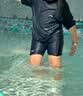 李宁（LI-NING）儿童泳衣男童中大童游泳衣分体泳裤383藏蓝泳镜泳帽套装170 实拍图