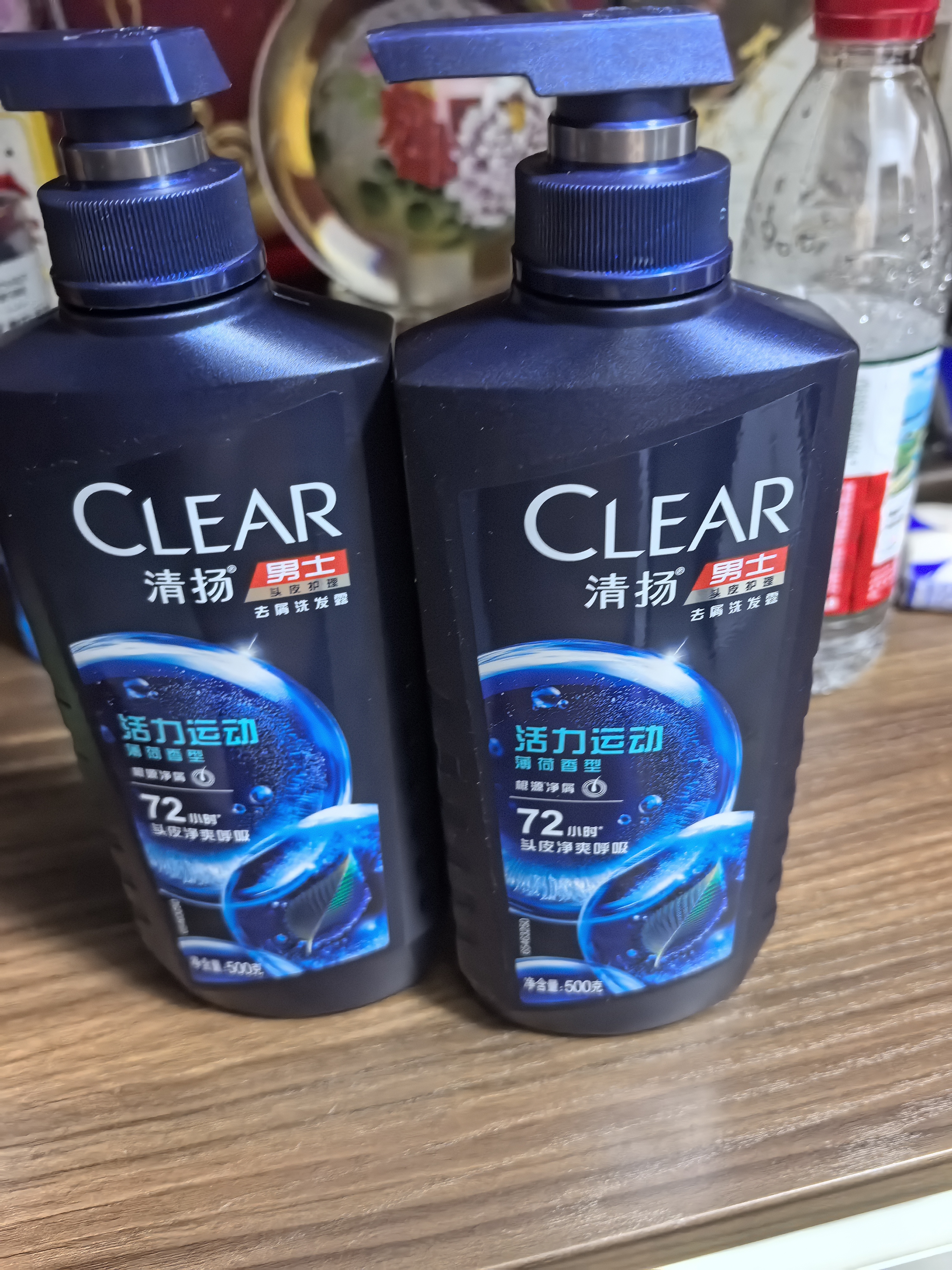 清扬男士去屑洗发水 活力运动薄荷500gx2+试用100g净屑止痒热门商品 实拍图