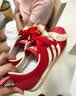 adidas「冰淇淋T头鞋」VS JOG 2.0薄底运动鞋男女阿迪达斯轻运动 浅猩红/暖香草色/树脂黄   38 实拍图