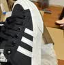 adidas NIZZA PLATFORM厚底增高运动帆布鞋女阿迪达斯三叶草 一号黑/白   37 实拍图