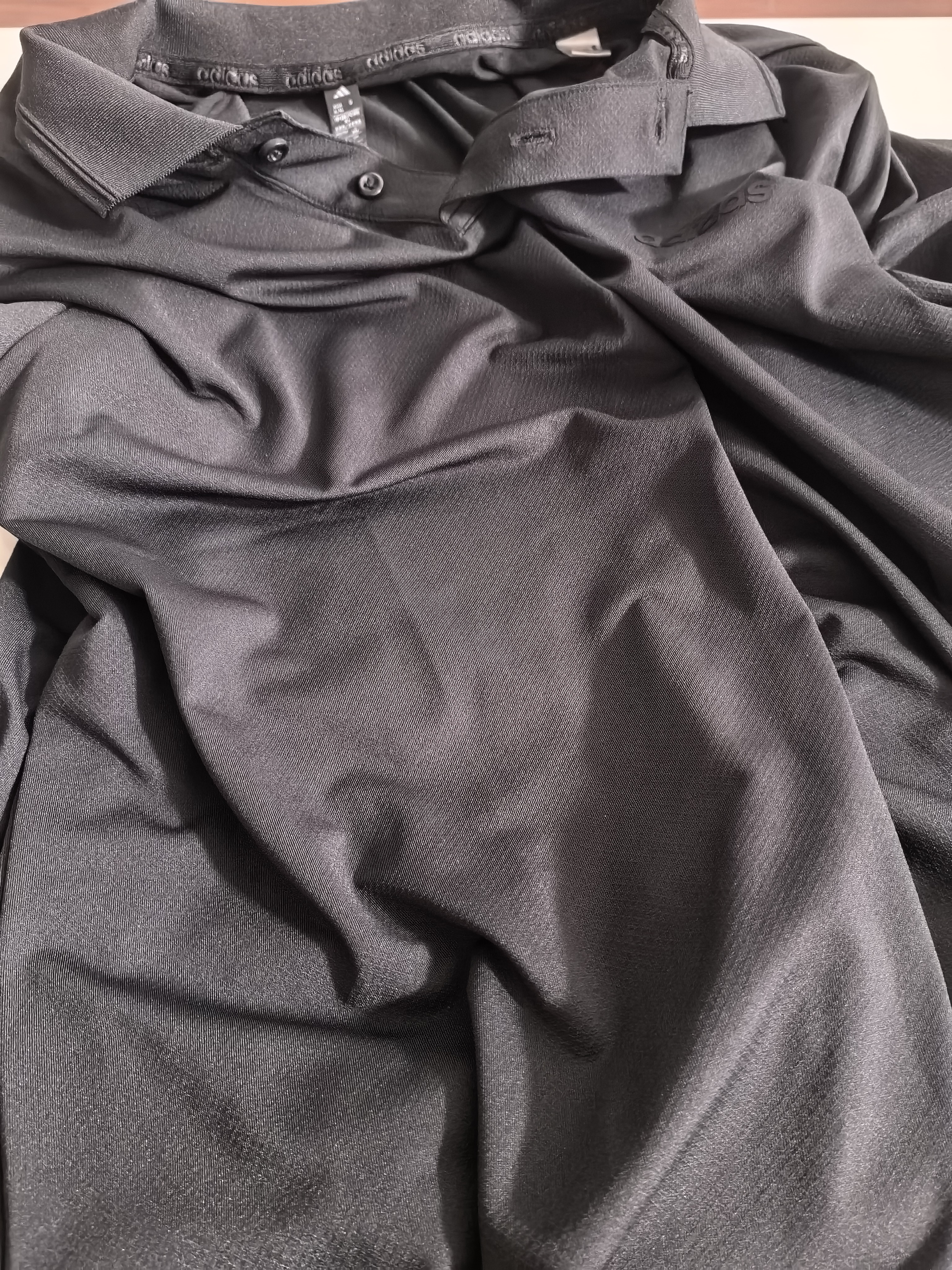 阿迪达斯（adidas）短袖男夏季polo衫T恤运动休闲舒适快干半袖 黑色 XL 实拍图