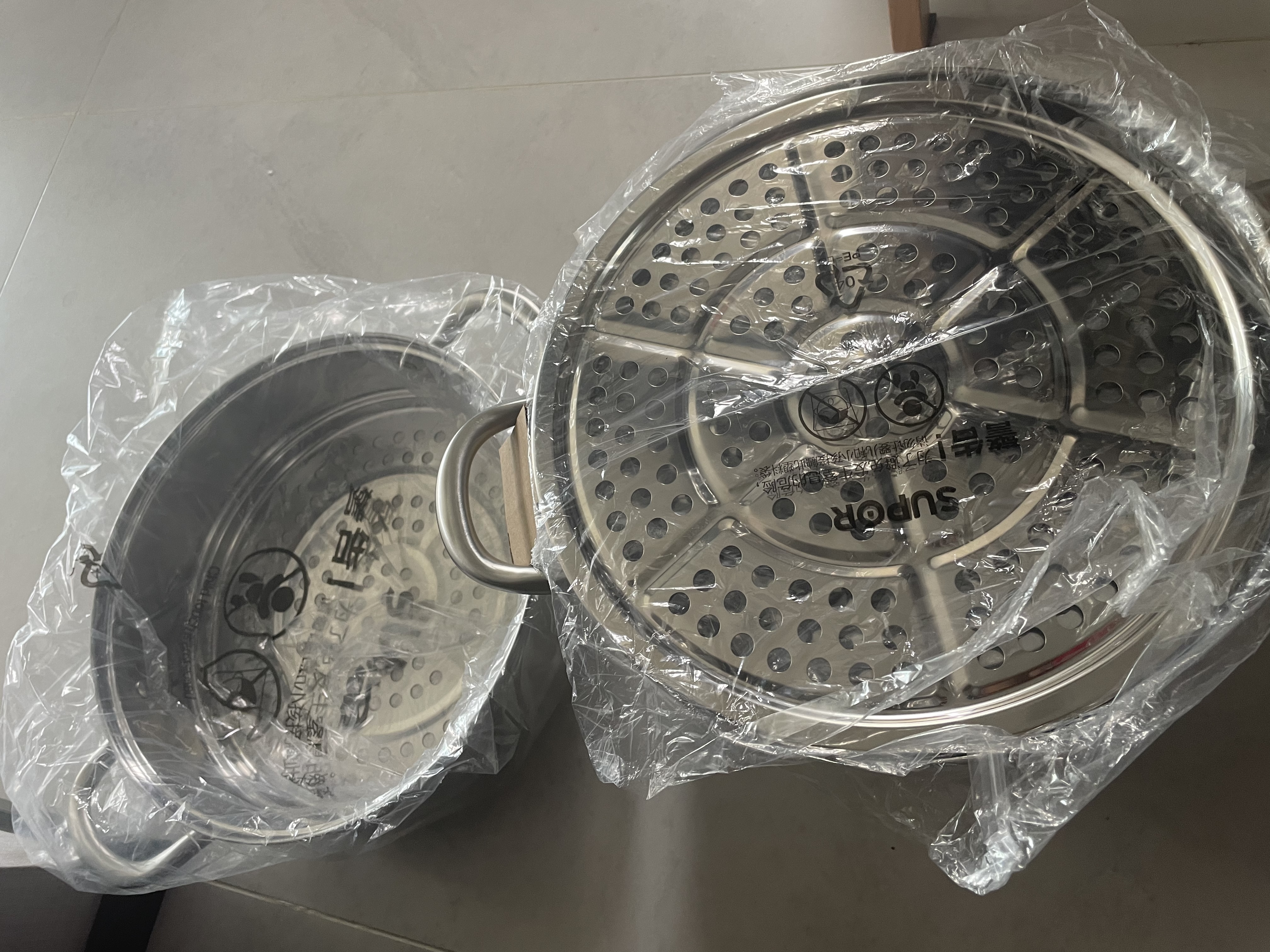 苏泊尔（SUPOR）蒸锅304不锈钢三层复底28cm蒸鱼锅电磁炉通用蒸笼汤锅 EZ28YAS01 实拍图