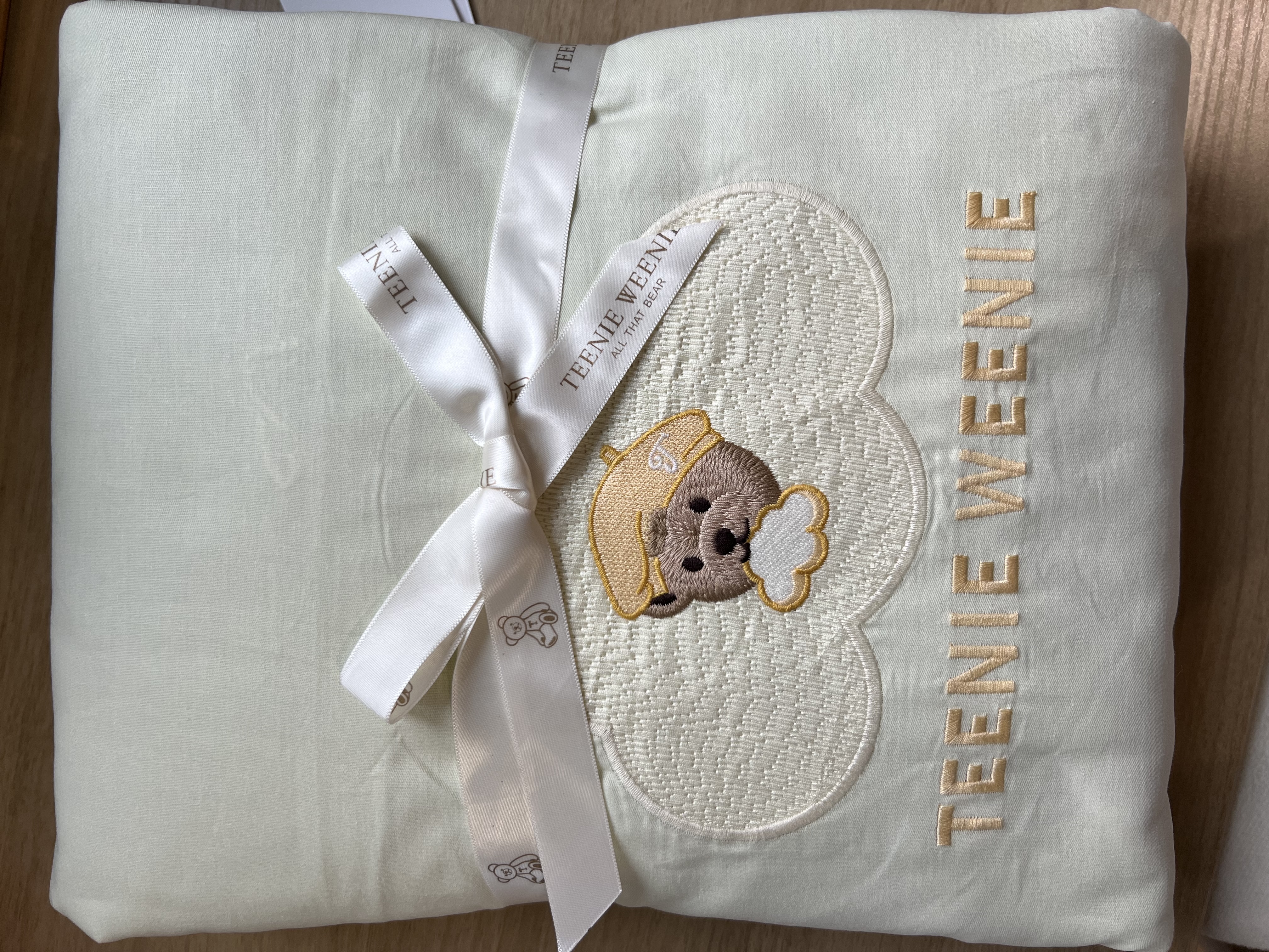 Teenie Weenie小熊床笠款四件套纯棉A类100%全棉水洗棉床笠床品套件双人被套云端少女200*230cm 实拍图