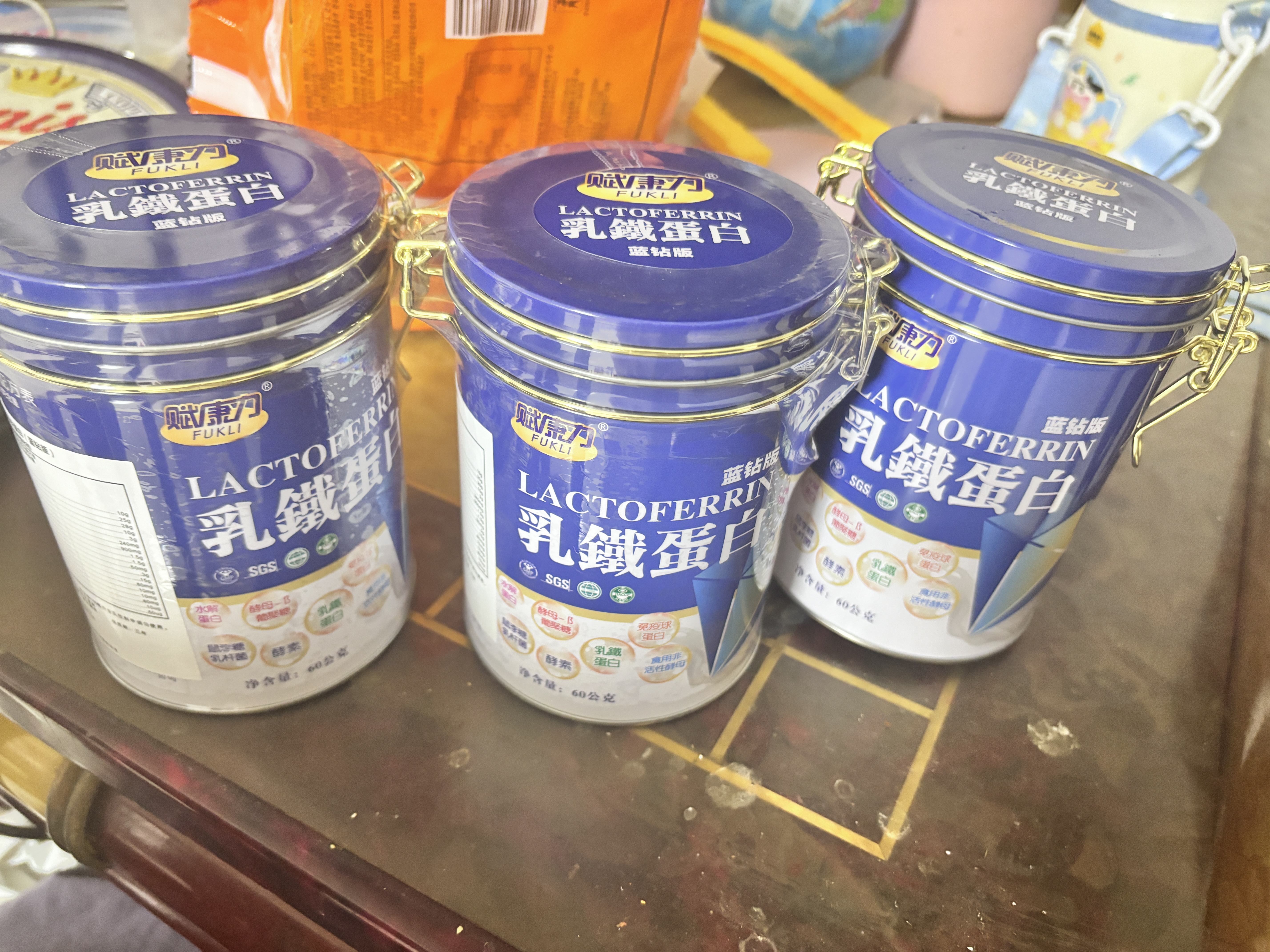 赋康力乳铁蛋白青少年儿童适用高含量乳铁蛋白粉蓝钻版 60 条 推荐 60条*3罐 周期装 实拍图
