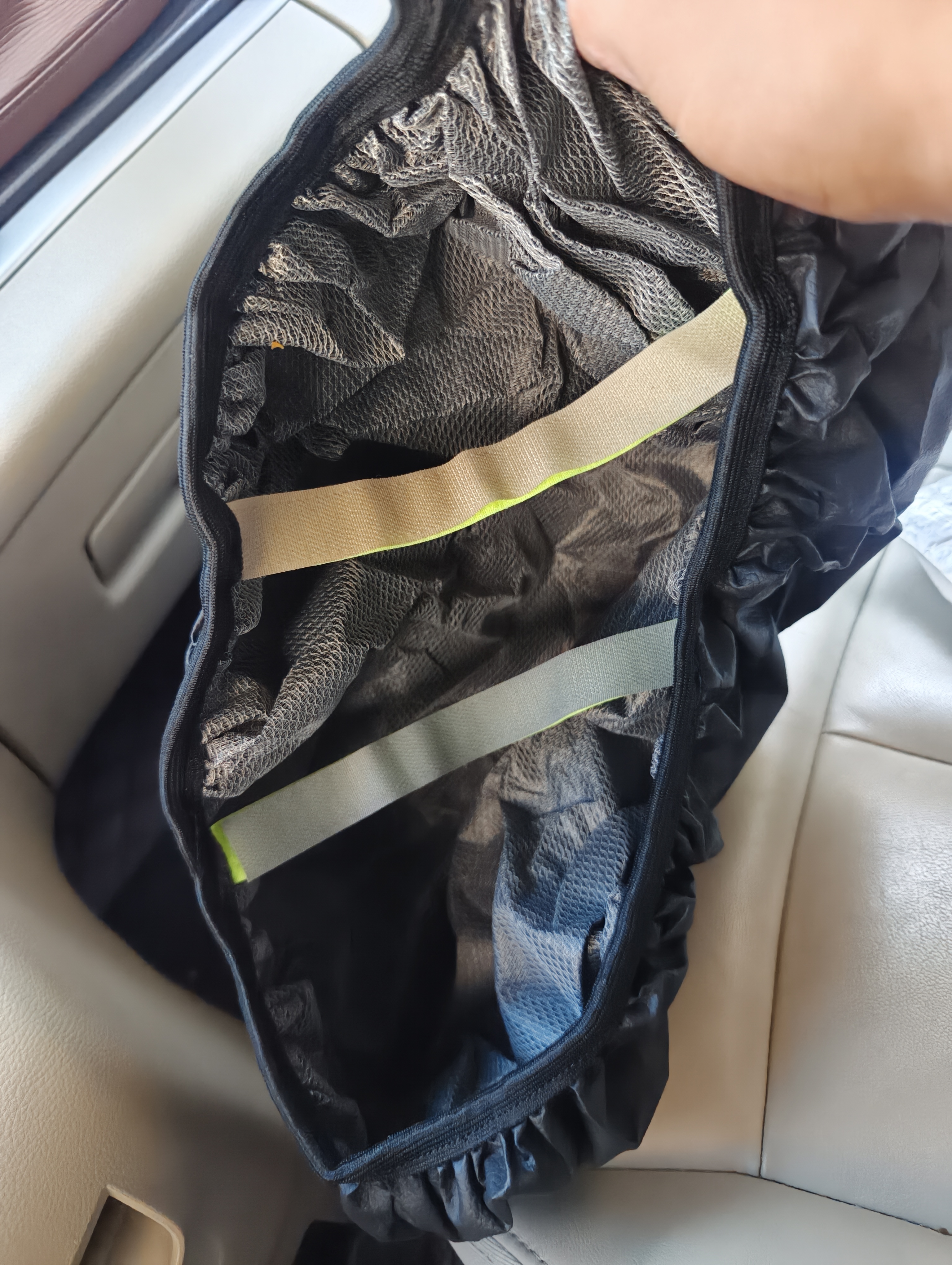 瑾卿电动车摩托车座椅防晒座套防水加厚皮革通用坐垫子保护套配件 实拍图