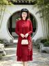 俞兆林（YUZHAOLIN）婚礼妈妈装2026新款喜婆婆婚宴礼服春秋装阔太太旗袍连衣裙两件套 RL-9239 红色【两件套】 2XL 【建议105-120斤】 实拍图