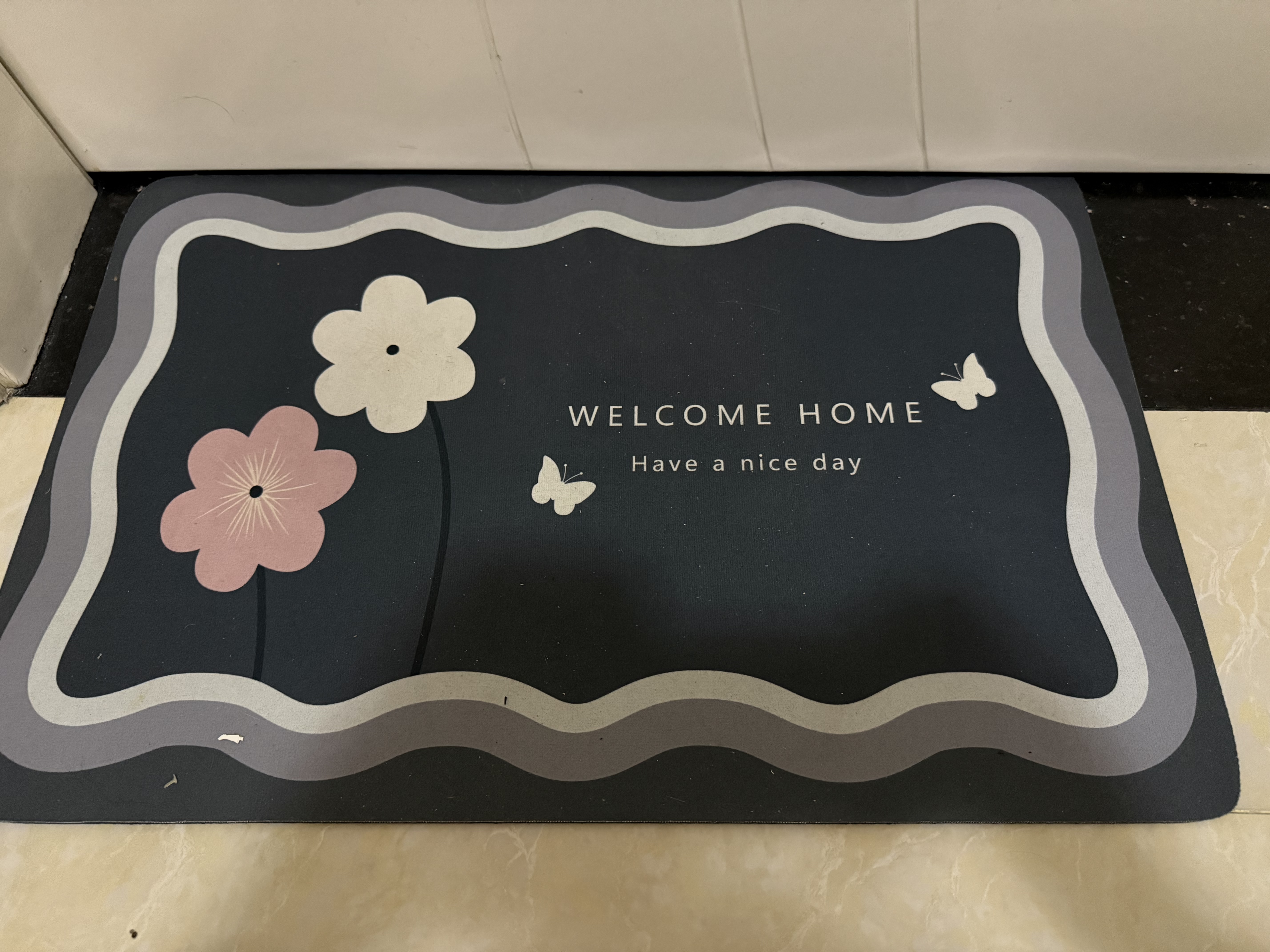简美家浴室卫生间门口吸水地垫家用防滑脚垫子厕所洗手间门垫40x60cm 实拍图