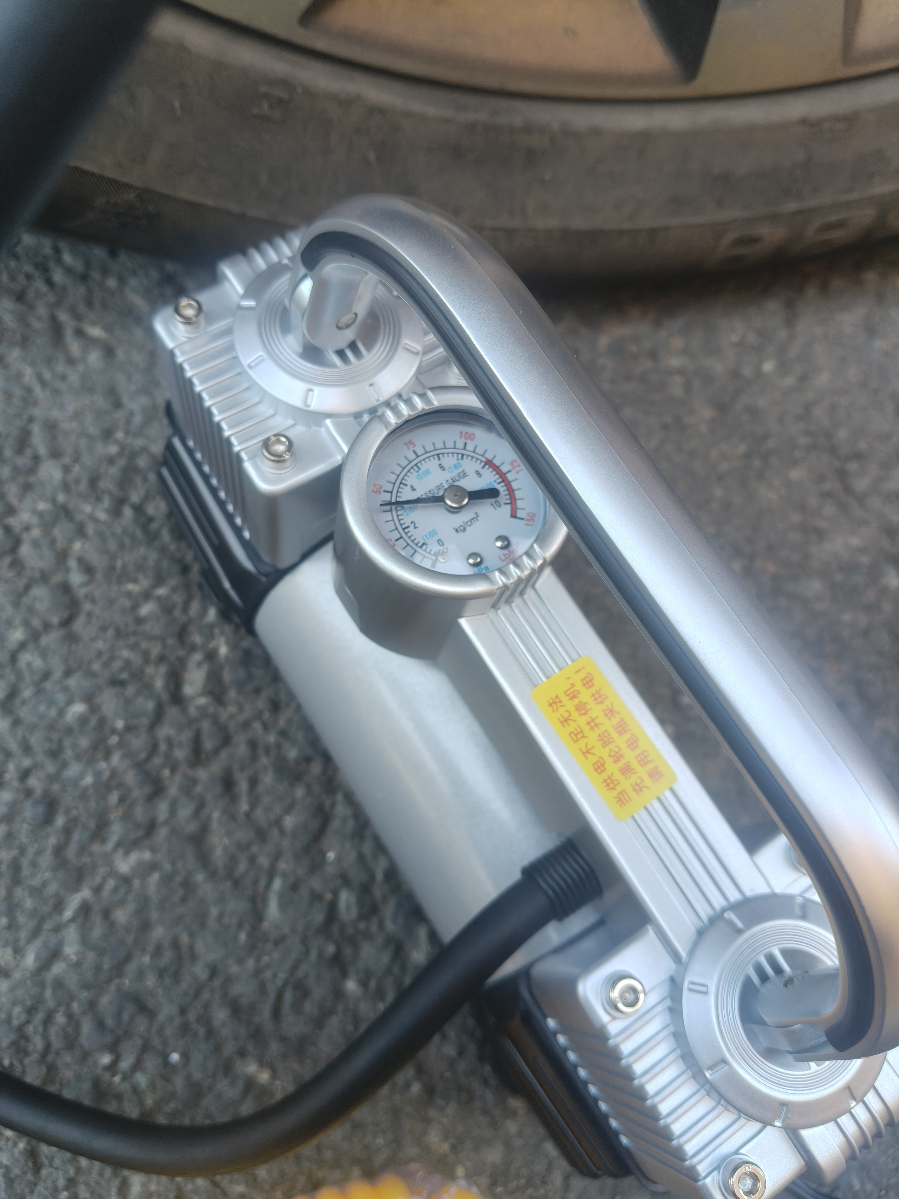凌匠车载充气泵金属双30缸大功率打气泵轿车SUV越野房车皮卡农用车 X5MINI套餐2[手动停]70片电机 实拍图