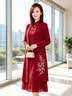 俞兆林（YUZHAOLIN）婚礼妈妈装2026新款喜婆婆婚宴礼服春秋装阔太太旗袍连衣裙两件套 RL-9239 红色【两件套】 2XL 【建议105-120斤】 实拍图