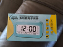 康巴丝（Compas）电子闹钟夜光智能语音报时起床神器闹铃强力叫醒儿童学生床头钟开学必备 2139 紫色充电款儿童节 实拍图