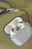 品胜适用AirPods5/4保护套 AirPods五代四代降噪版通用2026款苹果耳机保护套防摔软壳 透蓝色 含挂绳 实拍图