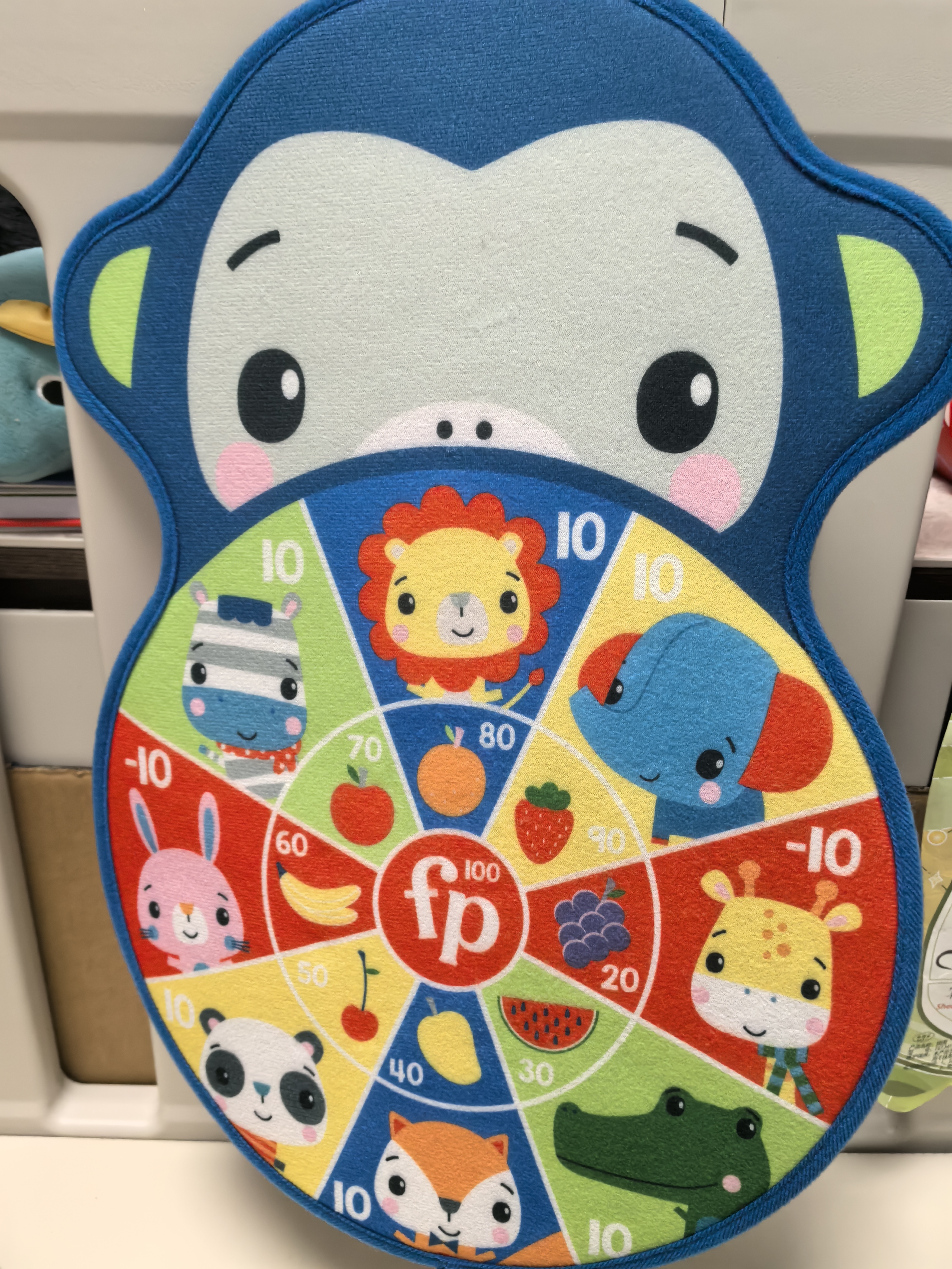 费雪（Fisher-Price）儿童飞镖盘卡通粘粘球标靶投掷吸盘玩具球双面大号生日礼物礼品 实拍图