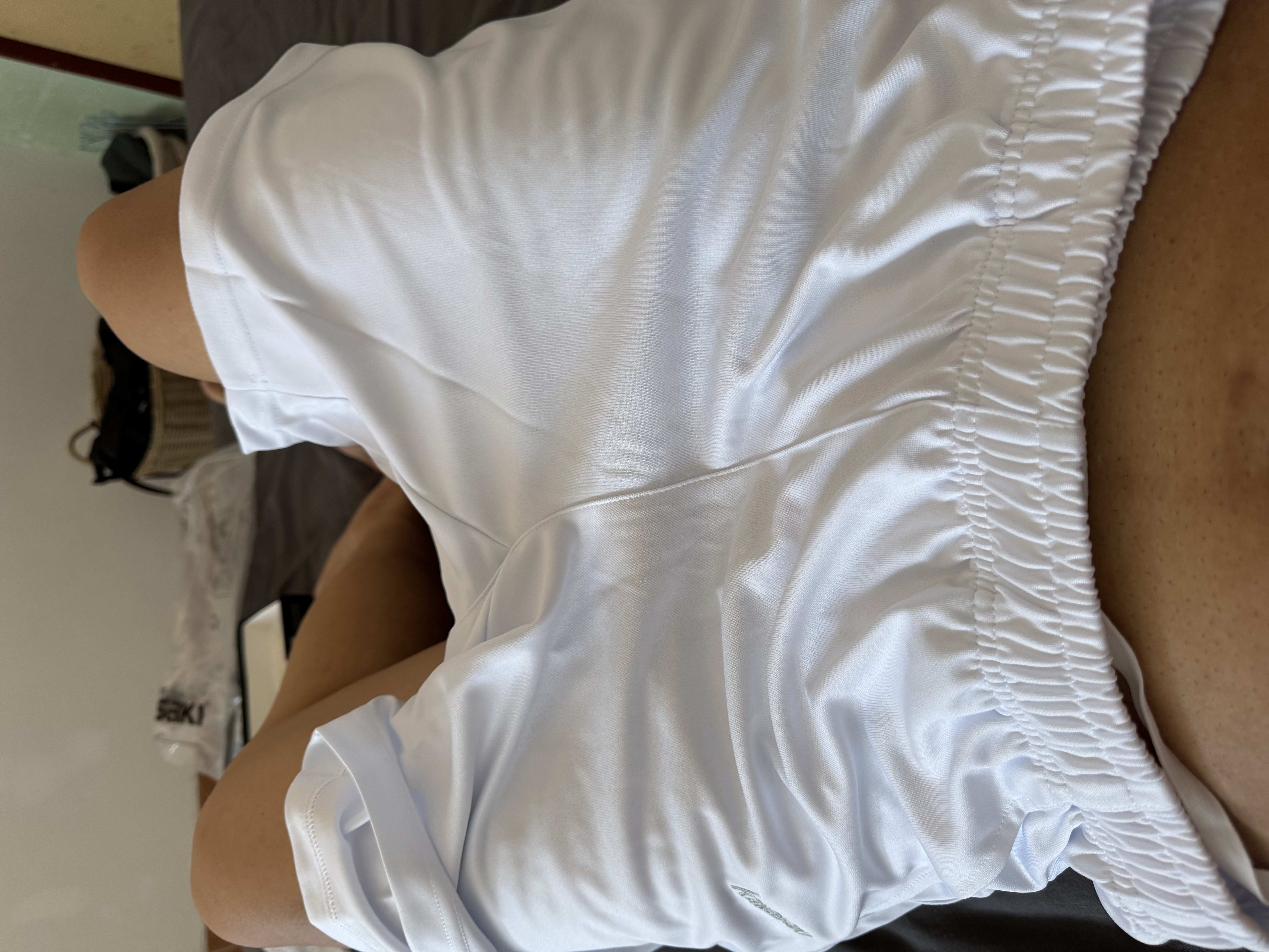 川崎（KAWASAKI）羽毛球服短裤男女中性款速干薄款运动裤Q3681 白色 XL 实拍图