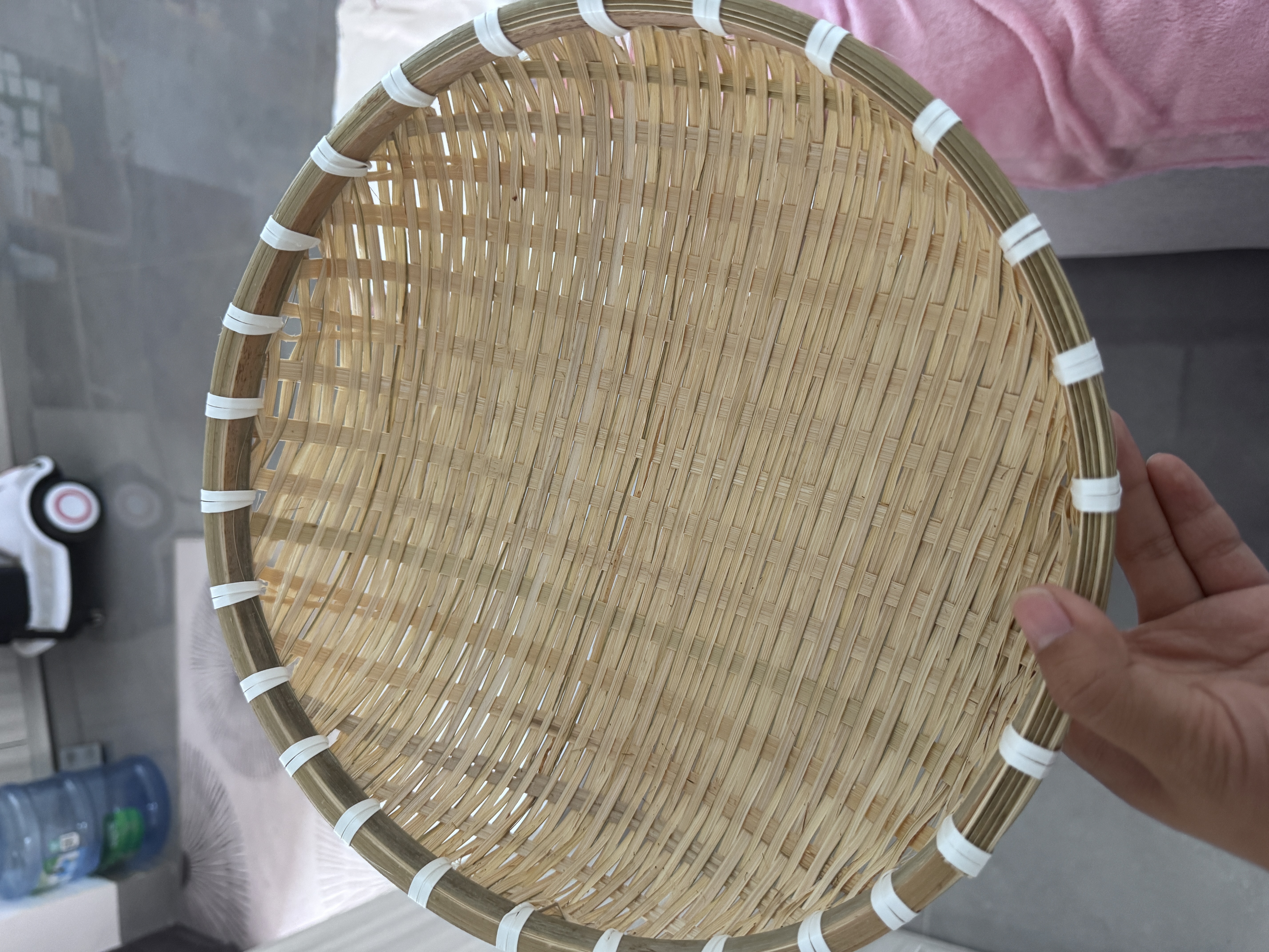 竹编簸箕馒头收纳筐竹编制品篮子竹编筐洗菜沥水淘米篮果篮小箩筐 竹编篮直径28 高9cm 实拍图
