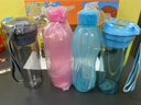 特百惠（Tupperware）水杯400ml晶彩茶韵随手杯学生运动防漏塑料杯车载便携杯子 400ml晴天蓝 实拍图