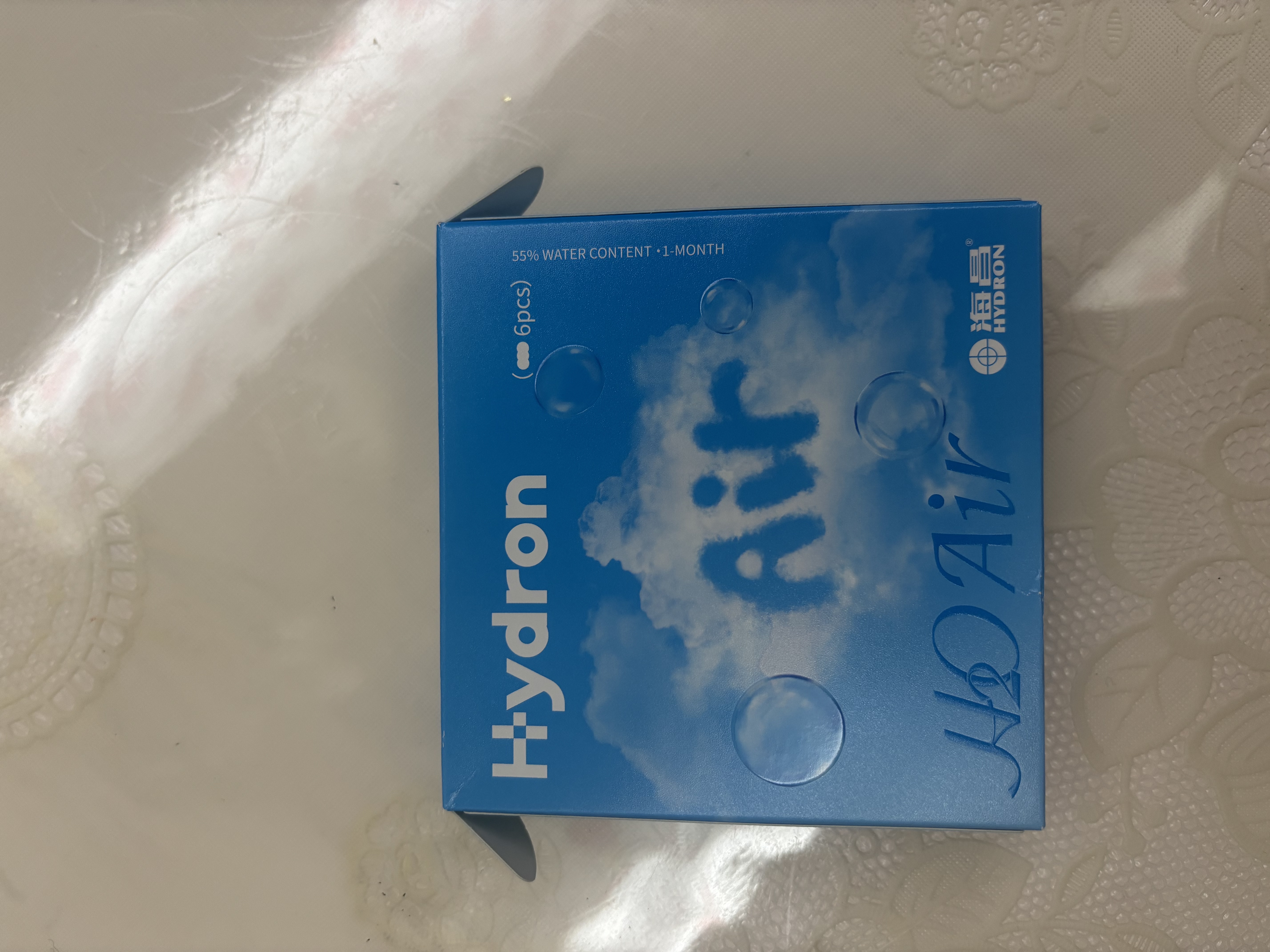 海昌开学隐形H2O Air月抛隐形眼镜6片装 透明隐形高效透氧 400度 实拍图
