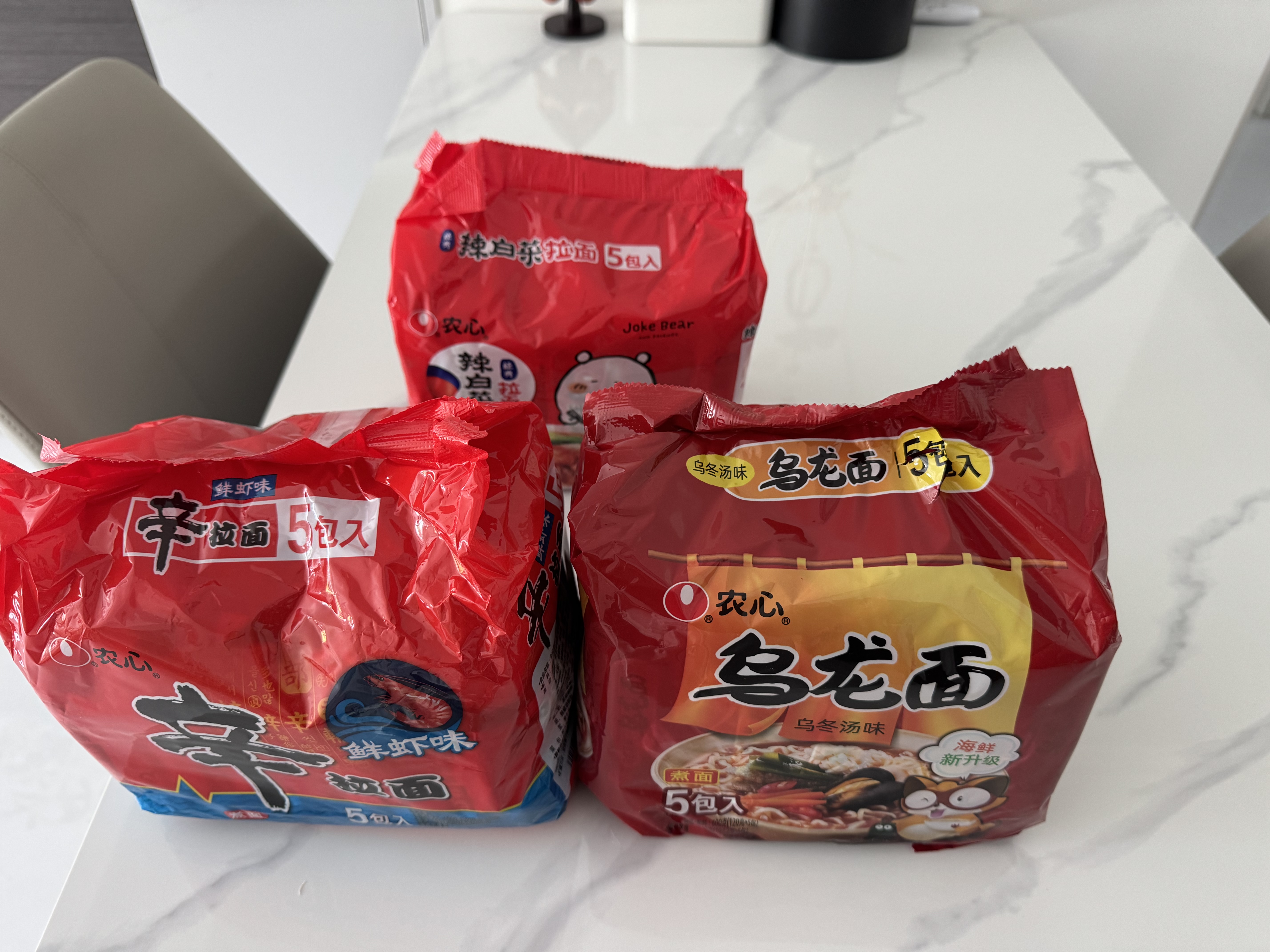 农心 鲜虾口味辛拉面方便面 袋面五连包 120g*5包夜宵泡面速食 实拍图