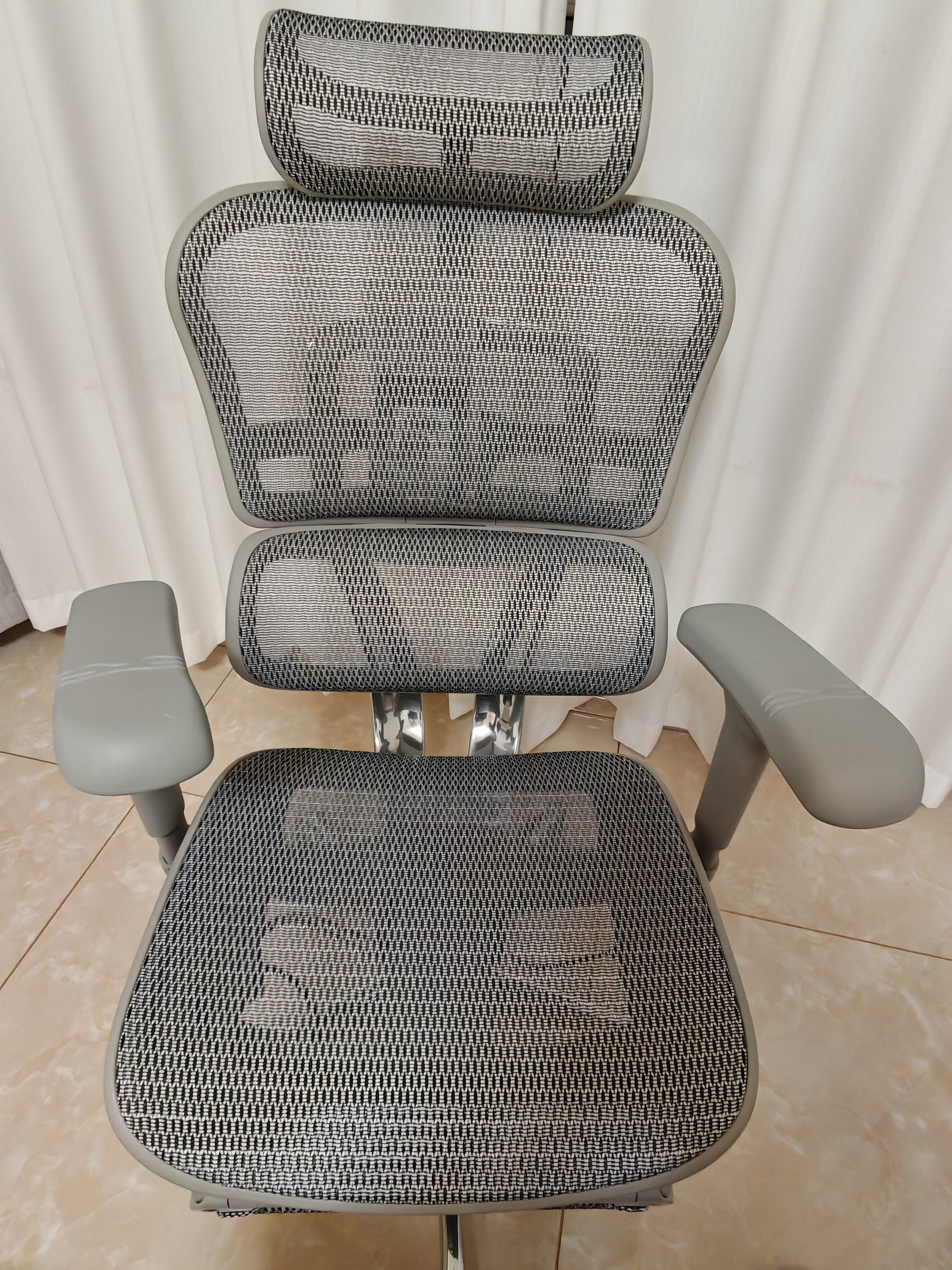 Ergonor保友金豪b雄鹰/悦动 人体工学椅护腰办公椅电脑椅 银白+躺舒宝 实拍图