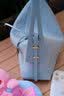 红谷【谭松韵同款】合和瓦猫枕头包包女真皮单肩手提包手拎包女包 月雾蓝 实拍图