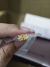 六福珠宝足金栀子花黄金耳钉耳饰送礼 计价 G01G0027DS 1.01克(含工费100元) 配硅胶耳堵 实拍图