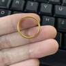 中国黄金（CHINA GOLD）黄金戒指女款足金古法素圈光圈尾戒女士小指环生日礼物送女友老婆 古法素圈戒指10# 金重约0.3g【克重多退少补】 实拍图