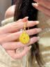 中国黄金（CHINA GOLD）福运八宝罗盘黄金项链女足金吊坠生日礼物送女朋友老婆 金重约1g【足金吊坠*赠银链】 实拍图