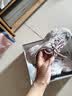 红蜻蜓女鞋老爹鞋夏季网面防滑厚底增高休闲运动鞋WPB25029 紫色网纱 35 实拍图