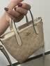 蔻驰（COACH） 女包奢侈品包包迷你托特包女士斜挎手提包 沙黄色配白色CW032IMXDM 实拍图