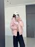 鸭鸭（YAYA）90+系列反季轻薄羽绒服女士短款2026年冬季新款时尚连帽保暖外套 粉色YE6A603791A M 【100-120斤】 实拍图
