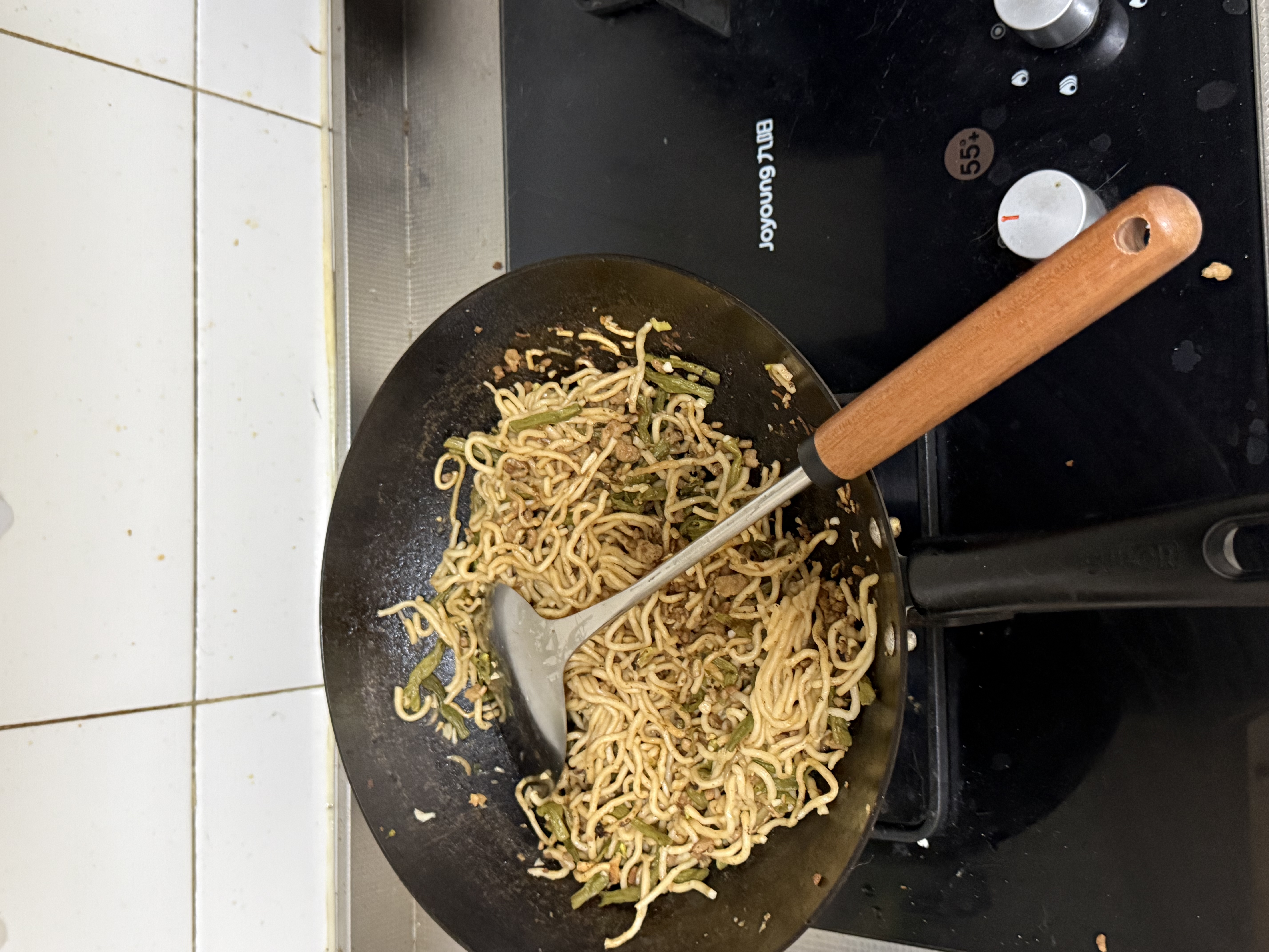 京东京造 锅铲 304不锈钢炒菜铲子厨房炒菜专用中式铲铁铲乌檀木手柄40cm 实拍图