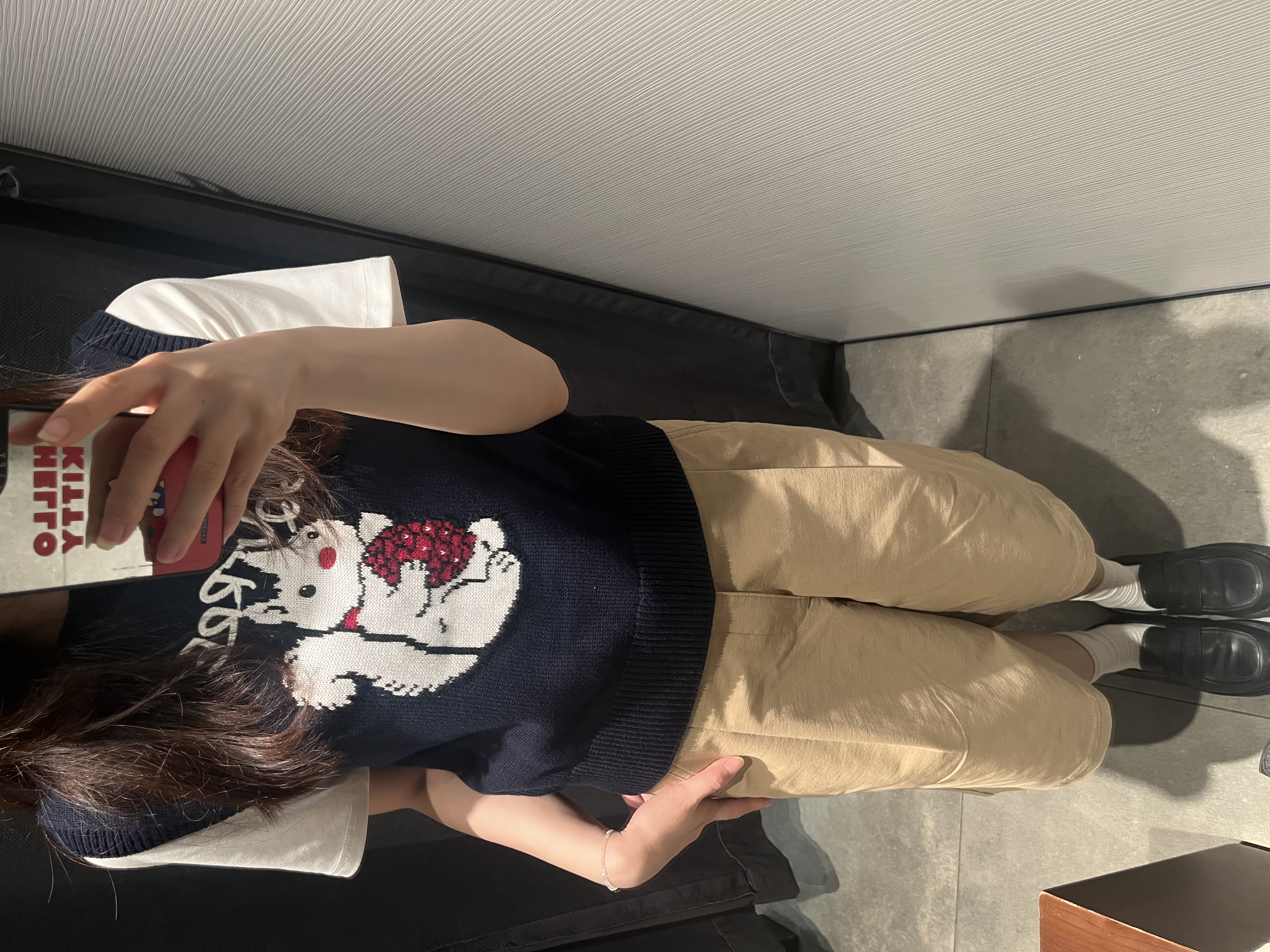 优衣库针织打褶中裤女装485178 32 深米色 S 实拍图