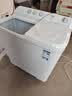 海尔（Haier）13公斤/15公斤半自动洗衣机双桶双缸家用大容量强劲水流洗洗脱水分离甩干以旧换新波轮老式洗衣机 新款13公斤 双缸 小神泡净洗+一级能效省水电+带脚轮 实拍图