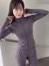 七色纺遮肉显瘦瑜伽服女马拉松跑步速干运动套装宽松高弹健身羽毛球服 实拍图
