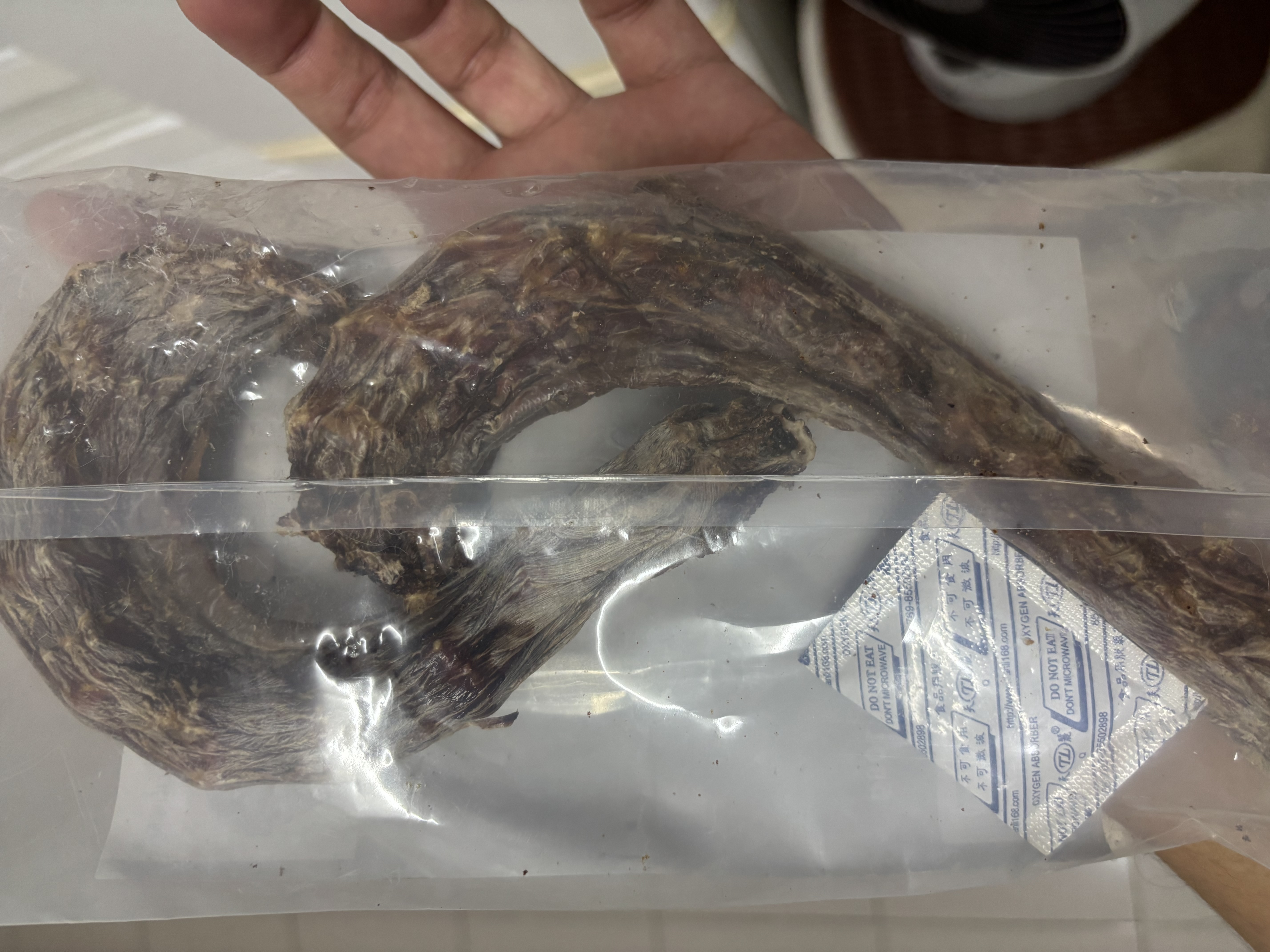 蒙贝 风干火鸡脖 狗狗零食 磨牙棒洁齿骨训犬奖励 108g共2支 实拍图