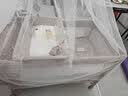 优乐博（ULOP）婴儿床可折叠可移动0-3岁宝宝床多功能婴儿床可升降婴儿拼接床 尿布台婴儿床二合一摇篮摇摇床 一键折叠床豪华款 婴儿用品实用新生儿见面礼物便携折叠婴儿床 实拍图