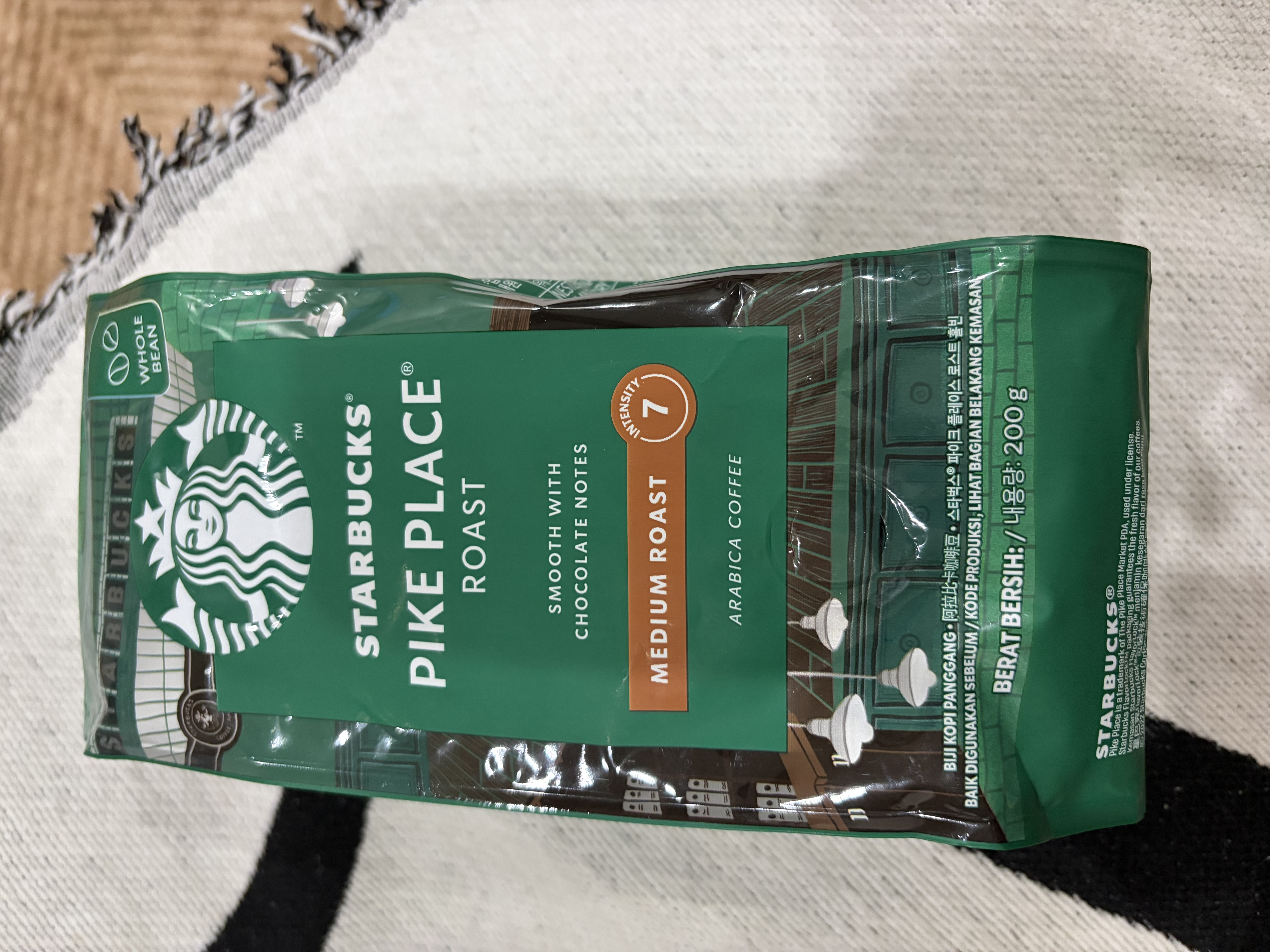星巴克（Starbucks）派克市场咖啡豆中烘1袋200g 门店同款精品咖啡豆 进口大包装囤享 实拍图