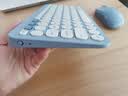 罗技（Logitech）时尚系列K390无线蓝牙键盘 超薄便携  K380升级版蓝色 79键 实拍图