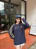 卡帕（Kappa）纯棉长袖t恤女秋新款宽松卫衣美式复古撞色球衣上衣男K0FY2TC01D 【复古撞色 | 潮酷球衣】暗夜蓝黑 2XL 185 尺码偏大，建议拍小一码 实拍图