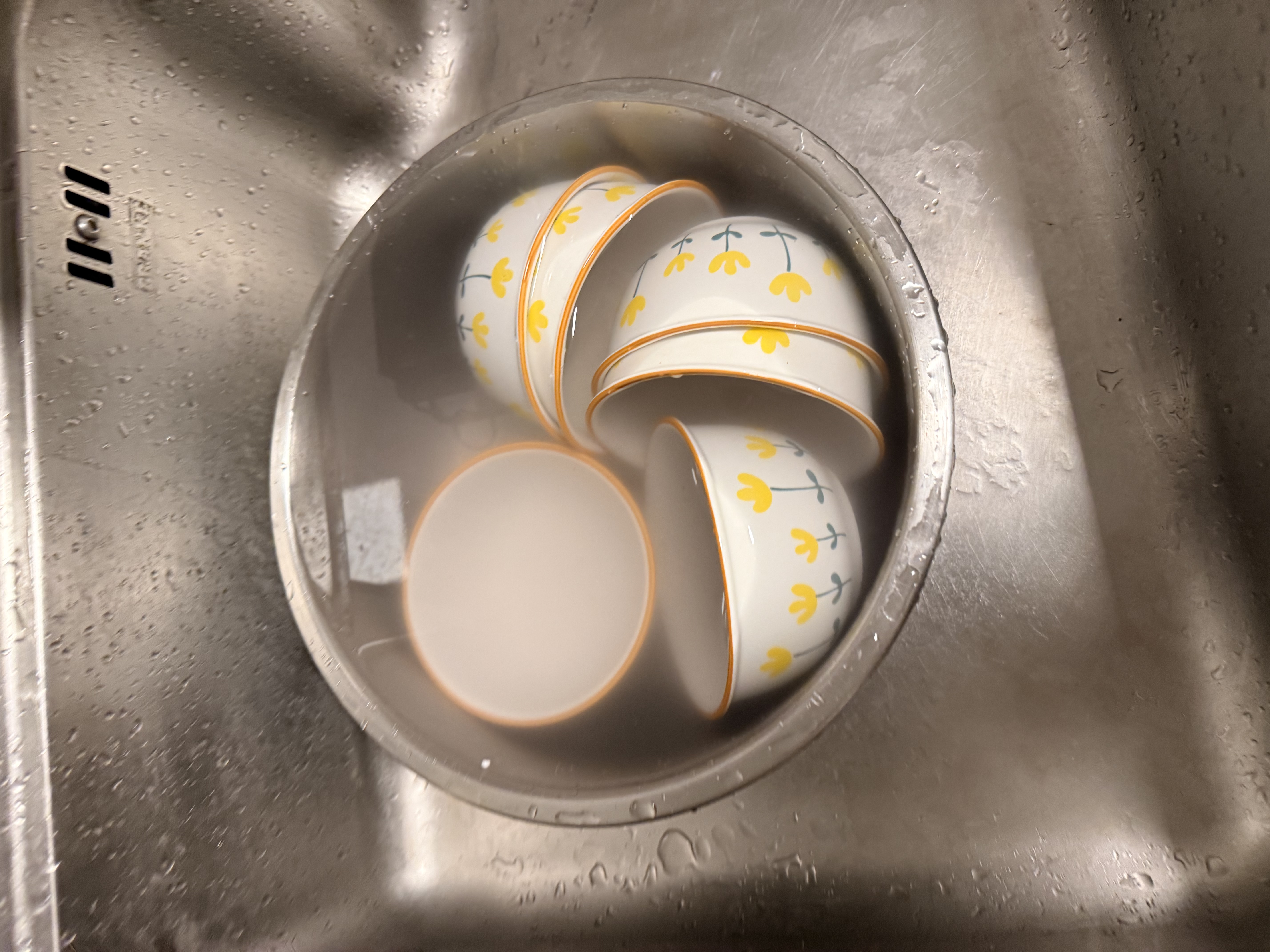 佩尔森网红高颜值陶瓷碗家用饭碗甜品碗加厚防烫碗 山菊花4.75英寸6只装 实拍图