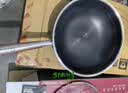 康巴赫炒锅不粘锅316L不锈钢炒菜锅32cm蜂窝平底煎炒锅电磁炉燃气灶通用 实拍图
