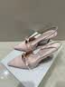 CHARLES&KEITH缎面蝴蝶结尖头高跟凉鞋女生日礼物送女友CK1-60361556 Light Pink浅粉色 37 实拍图