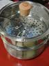 双枪（Suncha）奶锅 316L不锈钢0涂层婴儿宝宝辅食锅小奶锅汤锅  20cm带盖带蒸笼 实拍图