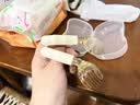 COOKSS儿童辅食勺子宝宝学吃饭PPSU叉勺弯头硅胶短柄训练勺 实拍图