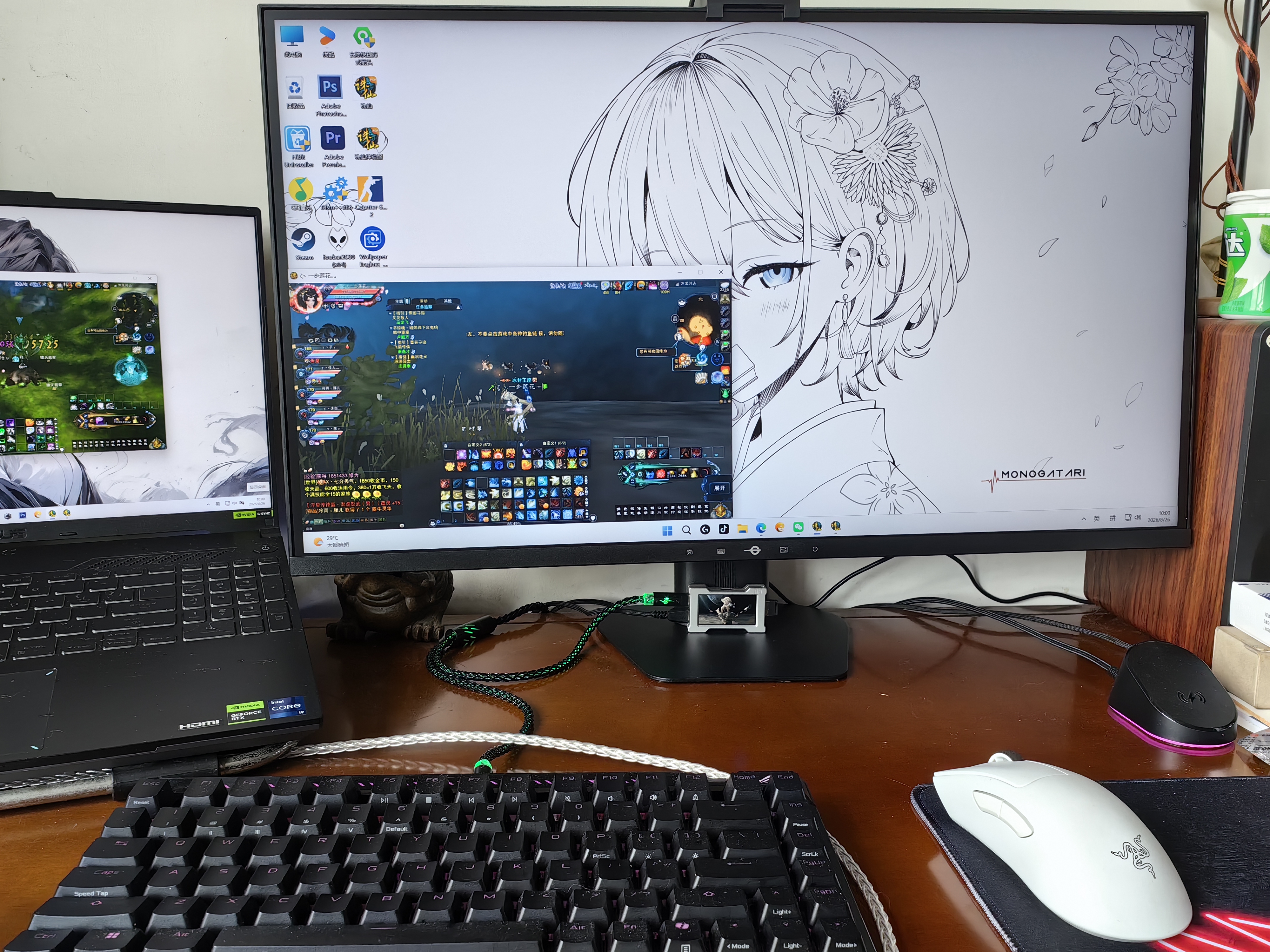 泰坦军团27英寸2K 245Hz双侧入光DyDs0.5ms HDR500硬件低蓝光 耳机挂钩 旋转升降FPS电竞显示器KG277R PLUS 实拍图