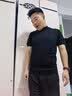 布先生明星同款可机洗毛T羊毛短袖毛衣男士针织打底衫 【小高领】钢琴黑 L (175) 实拍图