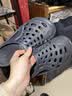 迪卡侬（DECATHLON）游泳男士凉鞋沙滩拖鞋洞洞鞋外穿NABD2027999深蓝色网格款41码 实拍图