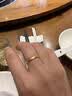 金大福足金古法素圈泥鳅背开口戒指情侣款礼物送男友送女友 3g 实拍图