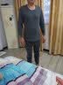 七匹狼秋衣秋裤套装男士保暖内衣男纯棉100%抗菌秋冬季全棉打底秋衣秋裤 【100%纯棉全身10A抗菌】圆领-深灰 M (165) (推荐体重90-110斤) 实拍图