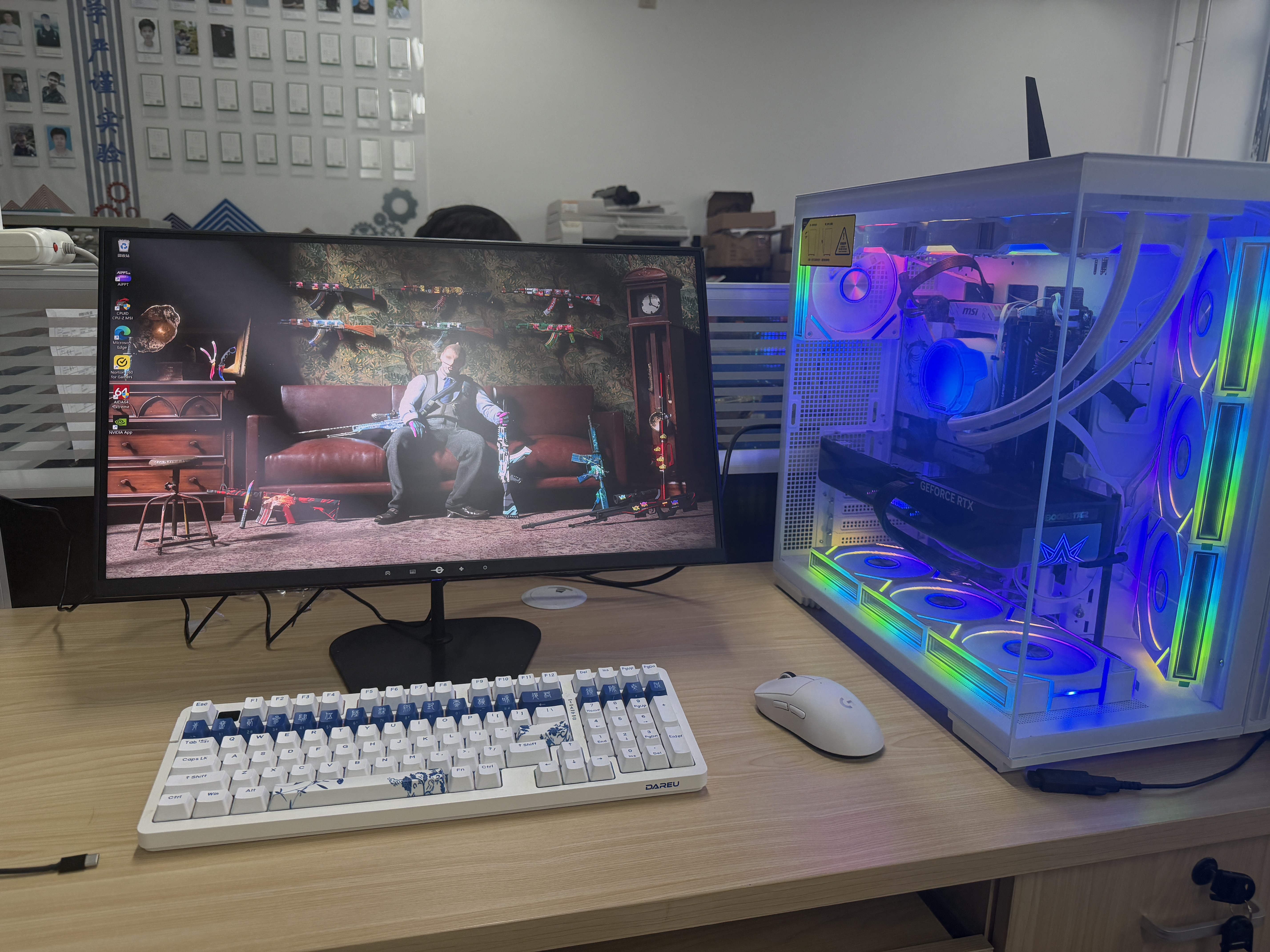 TCOMAS钛钽SJ-A080 360白色 一体式CPU水冷散热器 大冷头加厚冷排风扇ARGB光效 支持intel/AMD 实拍图